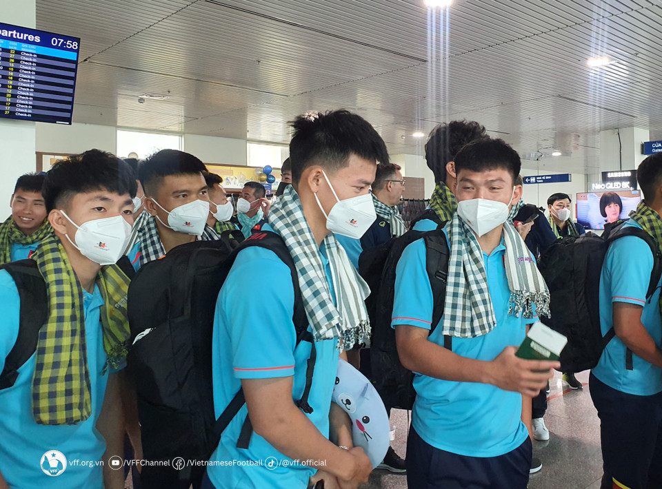 Sau khi đến Campuchia, U22 Việt Nam sẽ có 4 ngày để chuẩn bị cho trận ra quân gặp U22 Lào vào ngày 30/4. (Nguồn: VFF)
