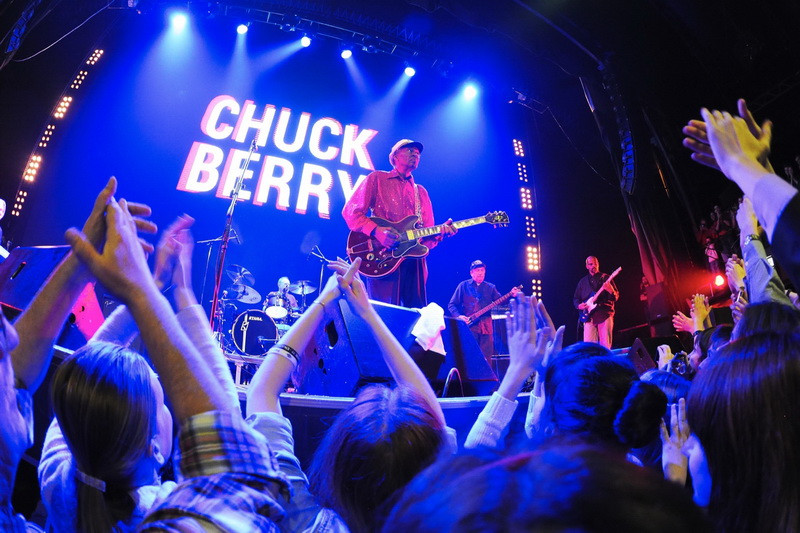 Chuck Berry trình diễn trên sân khấu ở Moskva vào năm 2013. (Nguồn: Getty)