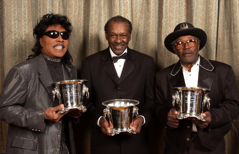 Little Richard, Chuck Berry và Bo Diddley nhận giải BMI Pop Awards 2002. (Nguồn: WireImage)
