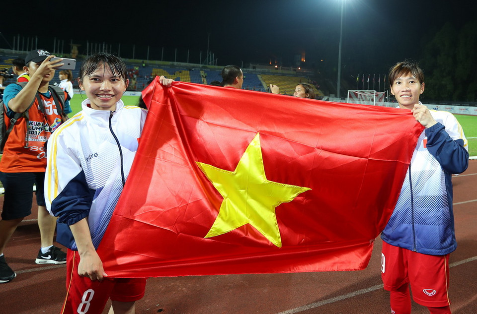 Tự hào Việt Nam. (Ảnh: Quốc Khánh/TTXVN)