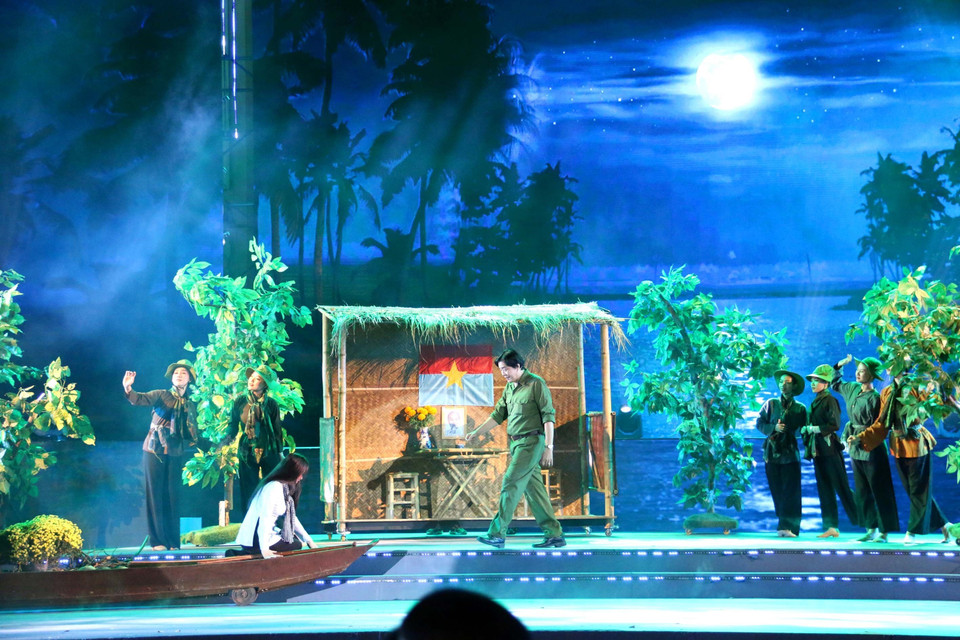 Một tiết mục trong chương trình. (Ảnh: Thanh Vũ/TTXVN)