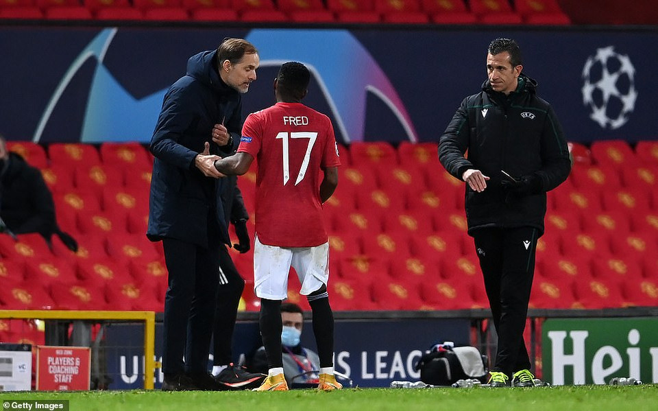 Tấm thẻ đỏ của Fred khiến Quỷ đỏ gặp nhiều khó khăn. (Nguồn:Getty Images)