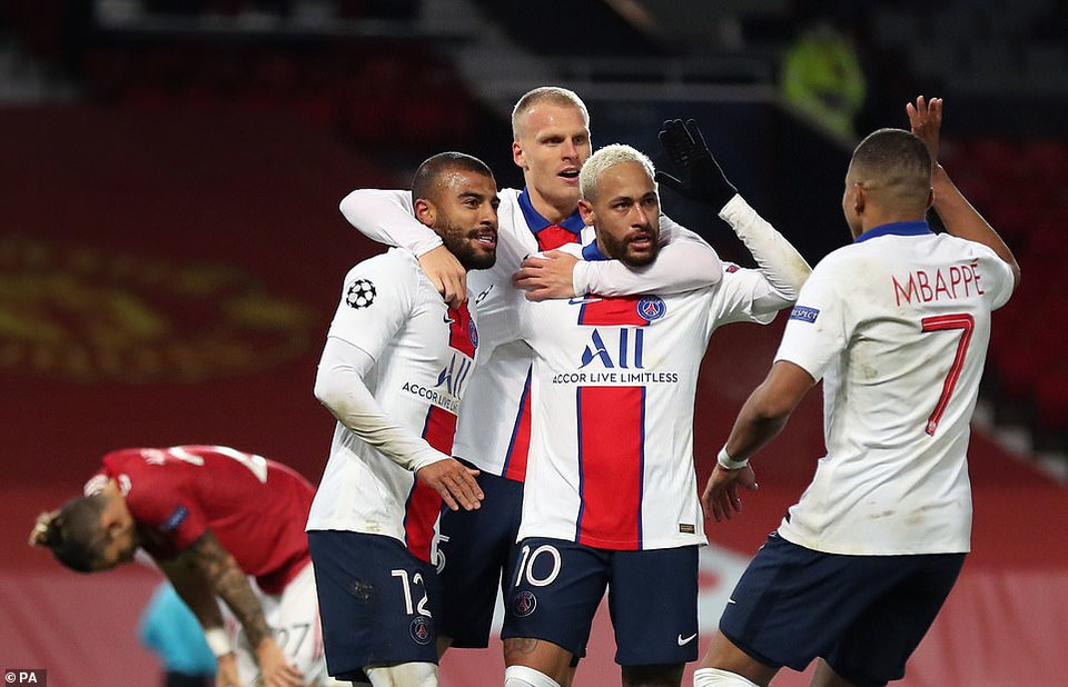 Paris Saint-Germain giành chiến thắng quan trọng 3-1 trước Manchester United tại Old Trafford ở lượt trận thứ 5 bảng H Champions League. (Nguồn: PA)