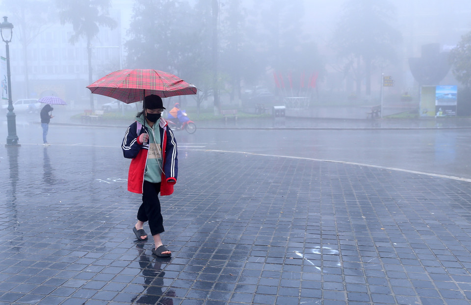 Thị xã Sa Pa vắng vẻ trong những ngày đông buốt giá. (Ảnh: Quốc Khánh/TTXVN)