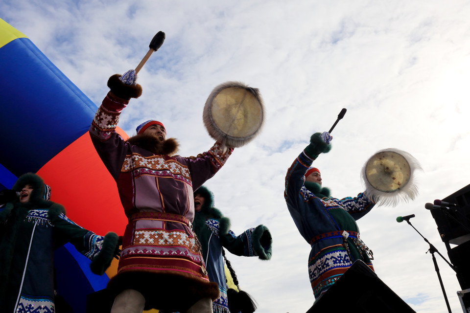 Lễ hội người chăn hươu thể hiện nét đẹp văn hóa và bản sắc của các dân tộc bản địa vùng phương Bắc Nga. (Ảnh: Trần Hiếu/TTXVN)