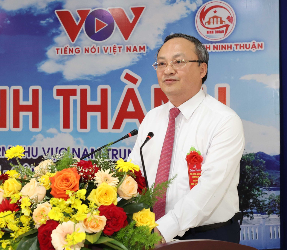 Tổng Giám đốc Đài Tiếng nói Việt Nam Đỗ Tiến Sỹ phát biểu. (Ảnh: Thống Nhất/TTXVN)