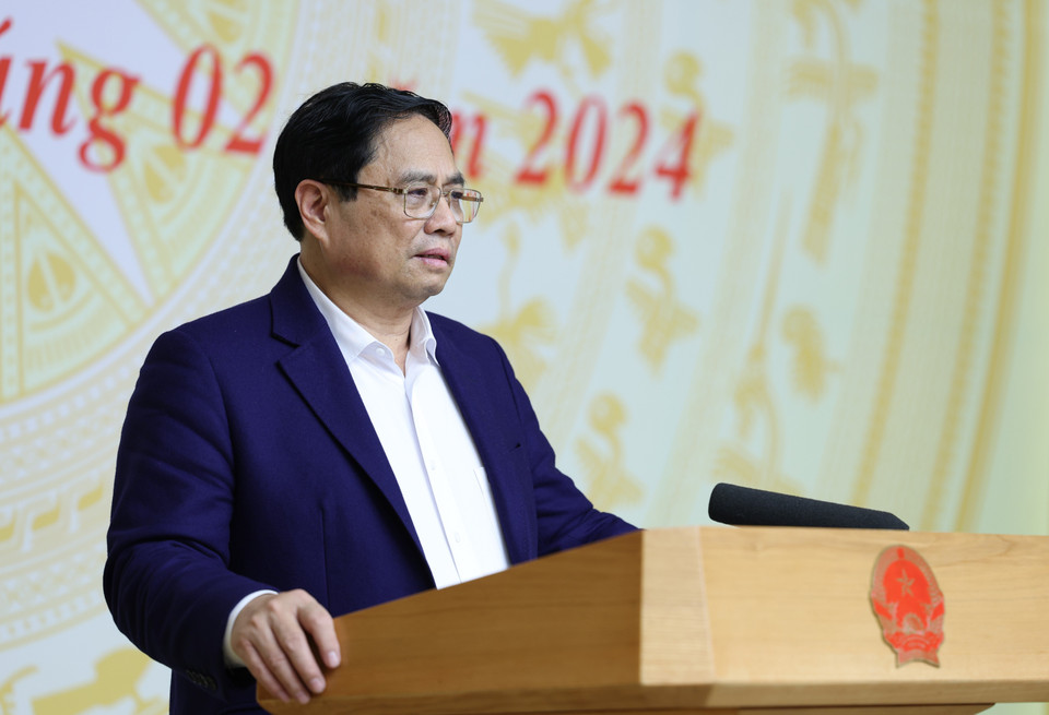 Thủ tướng Phạm Minh Chính chủ trì Phiên họp lần thứ 7 Ban Chỉ đạo cải cách hành chính của Chính phủ. (Ảnh: Dương Giang/TTXVN)