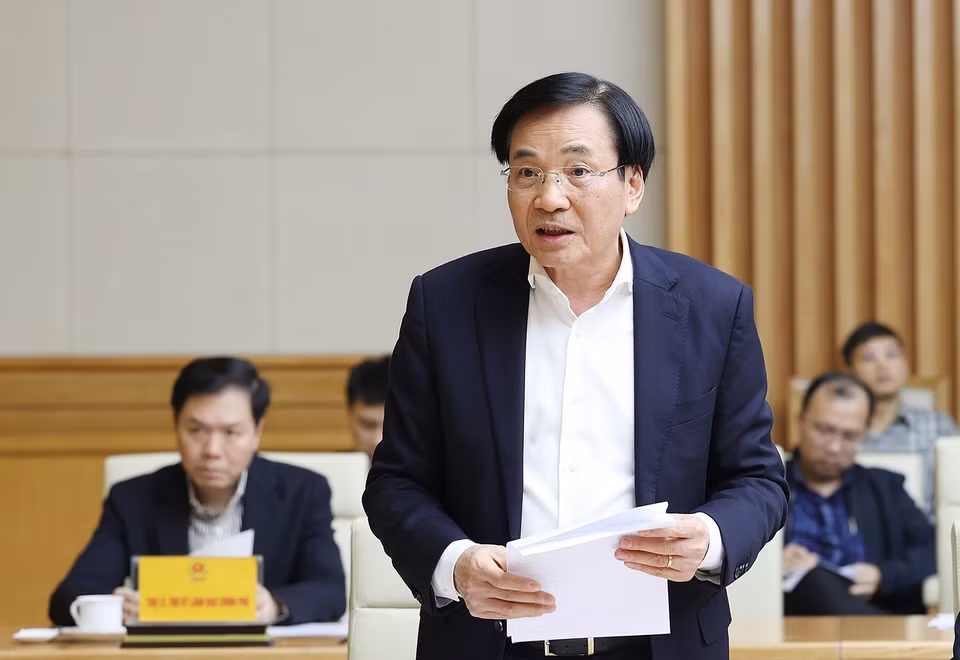 Bộ trưởng, Chủ nhiệm Văn phòng Chính phủ Trần Văn Sơn, Phó Trưởng Ban Chỉ đạo phát biểu. (Ảnh: Dương Giang/TTXVN)