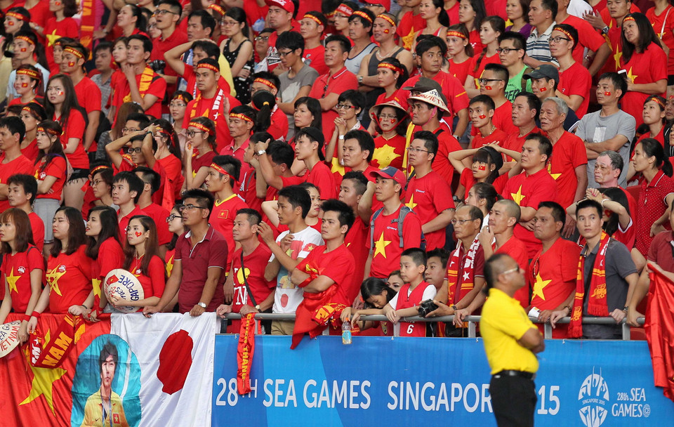 Cho dù đã nỗ lực hết mình, đội tuyển bóng đá U23 Việt Nam đã không thể thực hiện được giấc mơ vô địch. (Ảnh: Quốc Khánh/TTXVN)