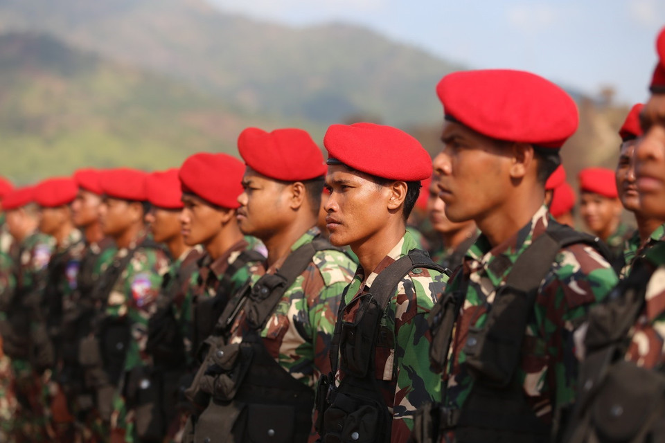 Quân đội Campuchia tại lễ khai mạc diễn tập quân sự Rồng Vàng 2020. (Ảnh: Nguyễn Hùng Vũ/TTXVN)