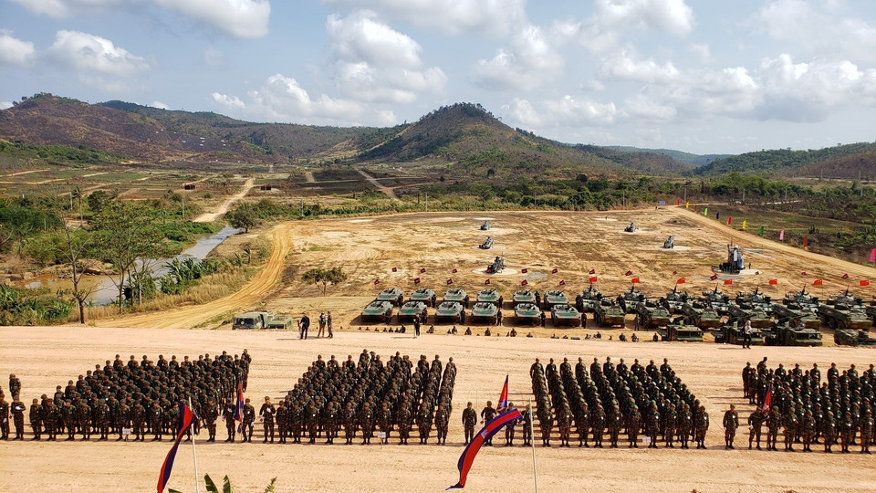 Quang cảnh lễ khai mạc diễn tập quân sự Rồng Vàng 2020. (Ảnh: Nguyễn Hùng Vũ/TTXVN)