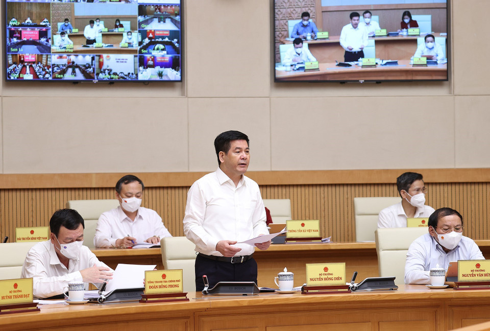  Bộ trưởng Bộ Công Thương Nguyễn Hồng Diên phát biểu. (Ảnh: Dương Giang/TTXVN)