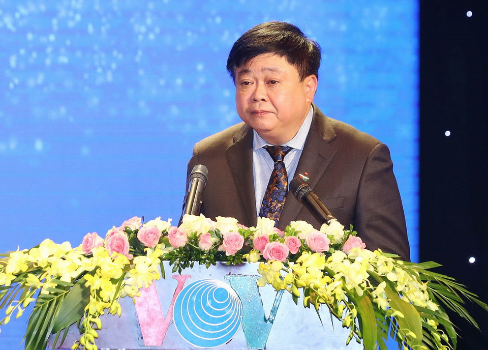 Ông Nguyễn Thế Kỷ, Ủy viên Trung ương Đảng, Tổng giám đốc Đài tiếng nói Việt Nam phát biểu. (Ảnh: Thống Nhất/TTXVN)