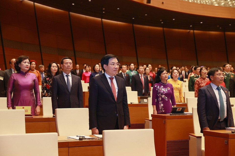 Các đại biểu khách mời tham dự phiên khai mạc. (Ảnh: Dương Giang/TTXVN)