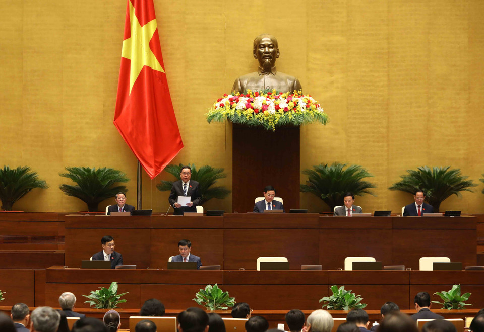 Phó Chủ tịch Quốc hội Trần Thanh Mẫn phát biểu. (Ảnh: An Đăng/TTXVN)