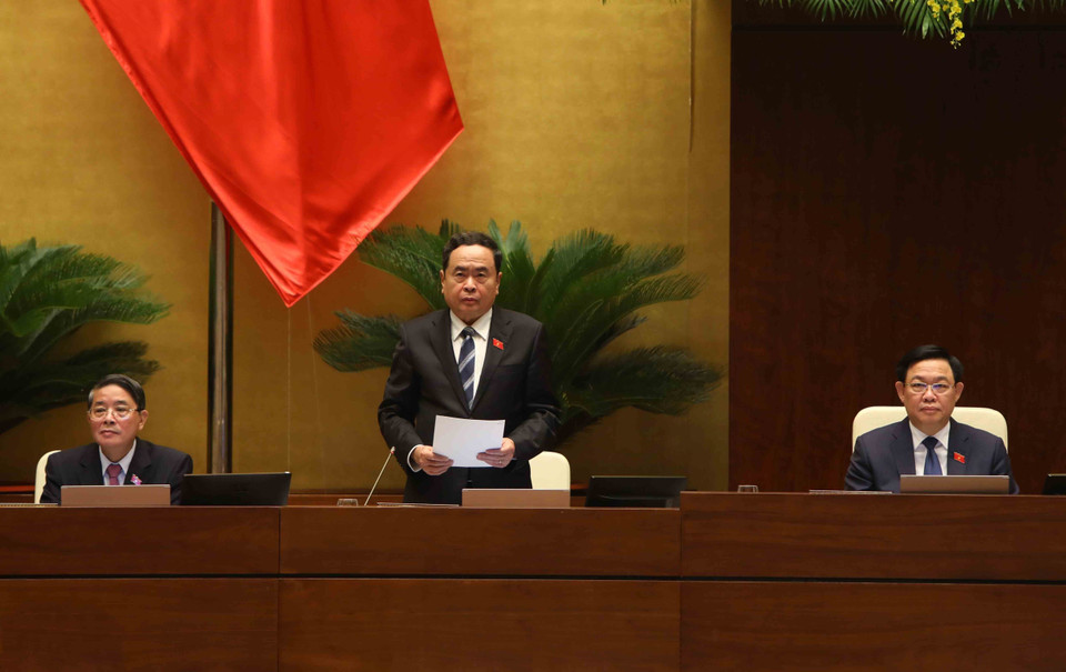 Phó Chủ tịch Quốc hội Trần Thanh Mẫn phát biểu. (Ảnh: An Đăng/TTXVN)