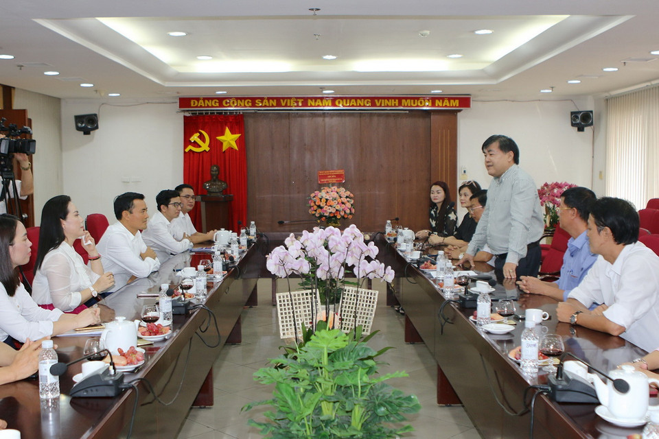 Quang cảnh buổi làm việc. (Ảnh: Thanh Vũ/TTXVN)
