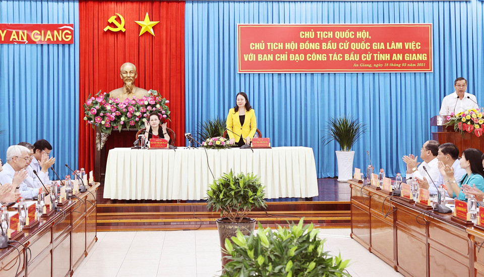 Quang cảnh buổi làm việc. (Ảnh: Trọng Đức/TTXVN)