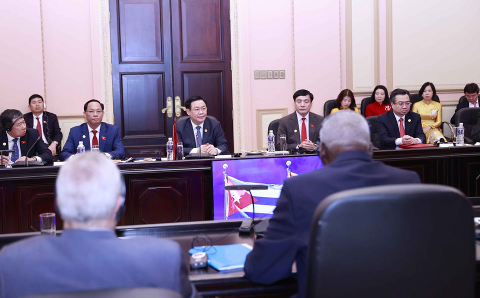 Chủ tịch Quốc hội Vương Đình Huệ phát biểu. (Ảnh: Doãn Tấn/TTXVN)