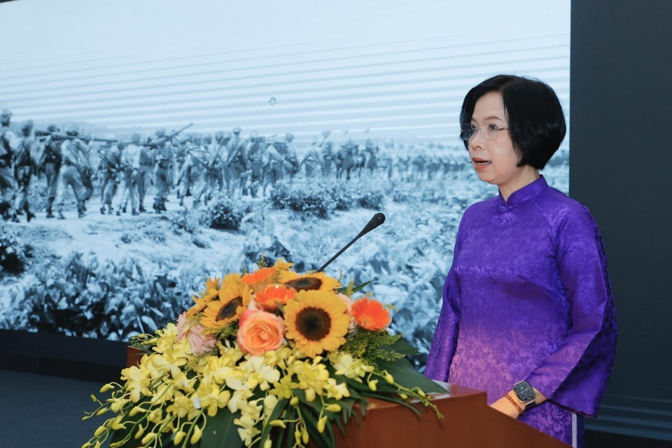 Tổng Giám đốc TTXVN Vũ Việt Trang phát biểu. (Ảnh: Minh Quyết/TTXVN)