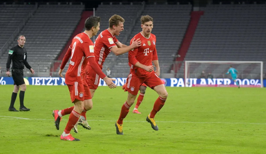 Phút 88, Goretzka dứt điểm thành công giúp Bayern vươn lên dẫn ngược 3-2. (Nguồn: FcBayern)