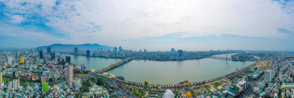 Thành phố Đà Nẵng nhìn từ trên cao. (Ảnh: Trần Lê Lâm/TTXVN)