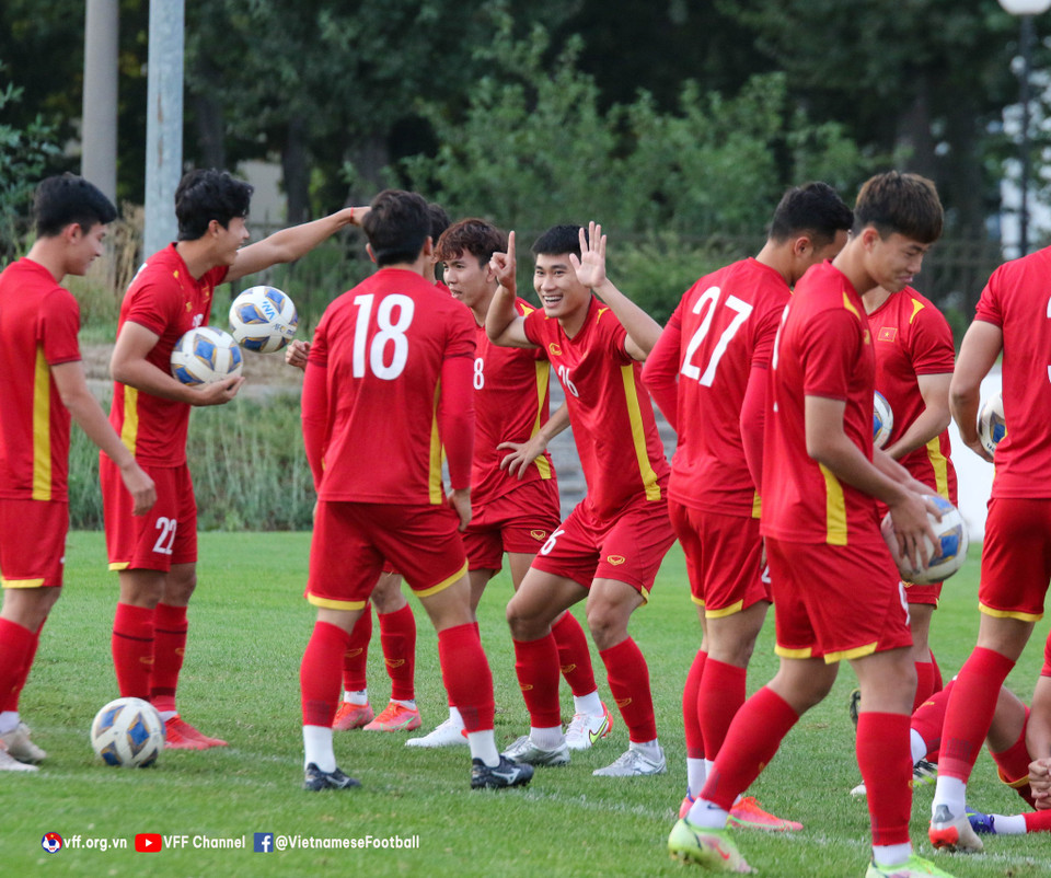 U23 Việt Nam đã có buổi tập cuối cùng trước khi bước vào trận tứ kết gặp U23 Saudi Arabia. (Nguồn: VFF)