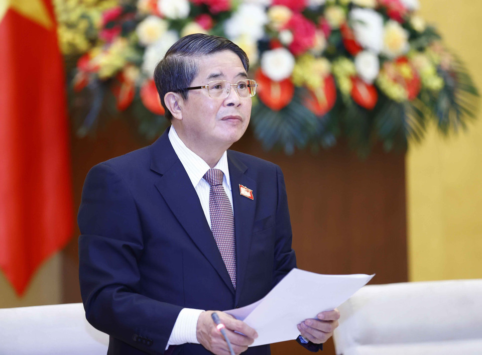 Phó Chủ tịch Quốc hội Nguyễn Đức Hải phát biểu. (Ảnh: Doãn Tấn/TTXVN)