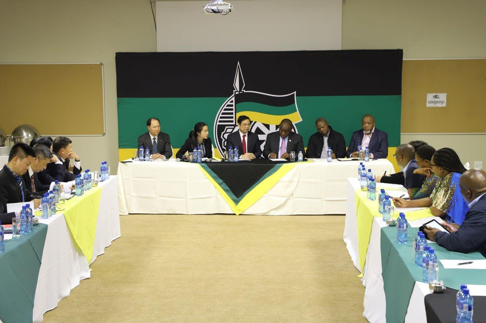 Quang cảnh cuộc hội đàm. (Ảnh: Phi Hùng/TTXVN)