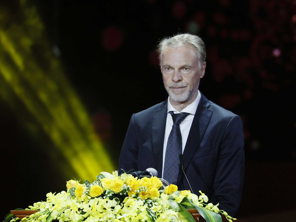 Ông Christian Manhart, Trưởng đại diện UNESCO tại Việt Nam phát biểu. (Ảnh: Thống Nhất/TTXVN)