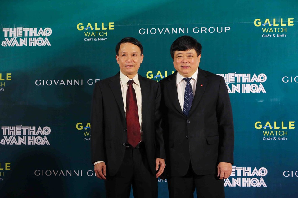 Ông Nguyễn Đức Lợi, Ủy viên Trung ương Đảng, Tổng Giám đốc Thông tấn xã Việt Nam và ông Nguyễn Thế Kỷ, Ủy viên Trung ương Đảng, Tổng Giám đốc Đài Tiếng nói Việt Nam đến dự buổi lễ. (Ảnh: Thành Đạt/TTXVN) 