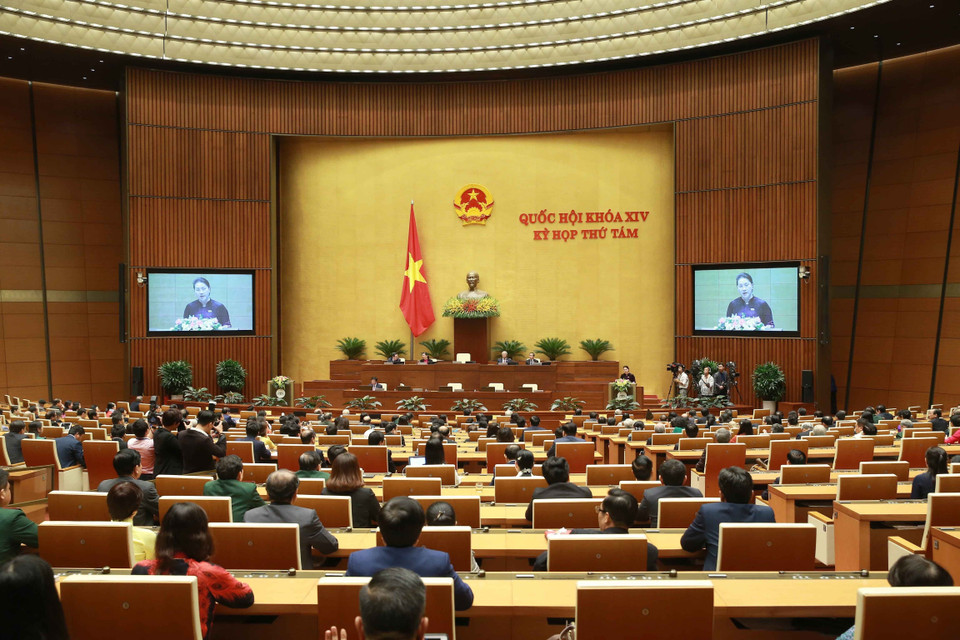 Quang cảnh Bế mạc kỳ họp. (Ảnh: Doãn Tấn/TTXVN)