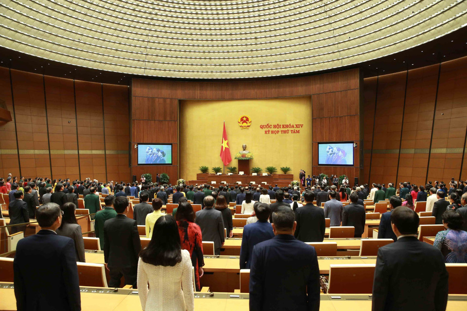 Quang cảnh lễ Bế mạc kỳ họp. (Ảnh: Doãn Tấn/TTXVN)