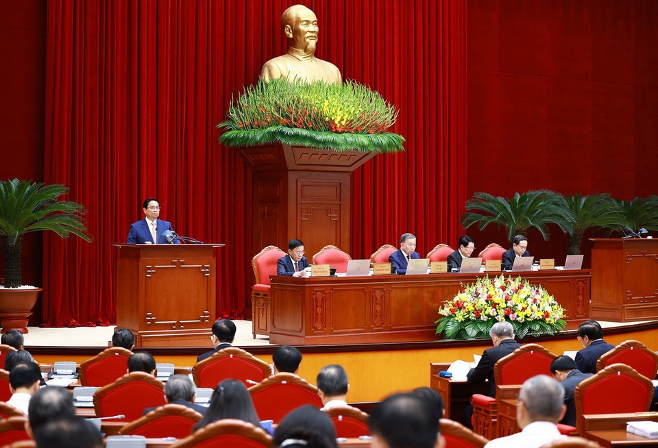 Hội nghị Ban Chấp hành Trung ương Đảng khóa XIII khai mạc sáng 25/11/2024. (Ảnh: Dương Giang/TTXVN)