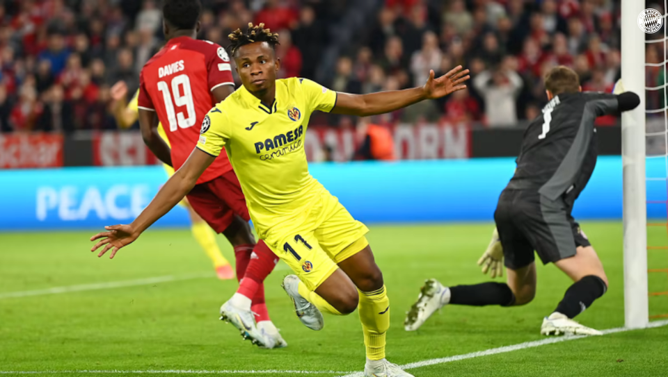 Trái lại, khi thời gian bước sang phút 88, họ còn phải nhận bàn thua sau pha dứt điểm của Samuel Chukwueze - cầu thủ chỉ mới vào sân trước đó 4 phút. (Nguồn: FcBayern)