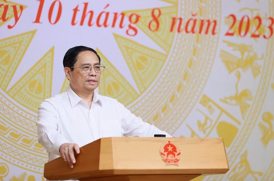 Thủ tướng Phạm Minh Chính phát biểu tại Phiên họp lần thứ 6 Hội đồng Thi đua-Khen thưởng Trung ương. (Ảnh: Dương Giang/TTXVN) 