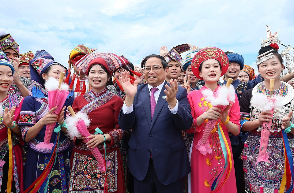 Trong chuyến công tác, Thủ tướng Chính phủ Phạm Minh Chính đã có các cuộc gặp, hội kiến với lãnh đạo Trung Quốc và tỉnh Quảng Tây; tiếp các doanh nghiệp hàng đầu Trung Quốc và ASEAN để thúc đẩy hợp tác đầu tư, sản xuất, kinh doanh. (Ảnh: Dương Giang/TTXVN)