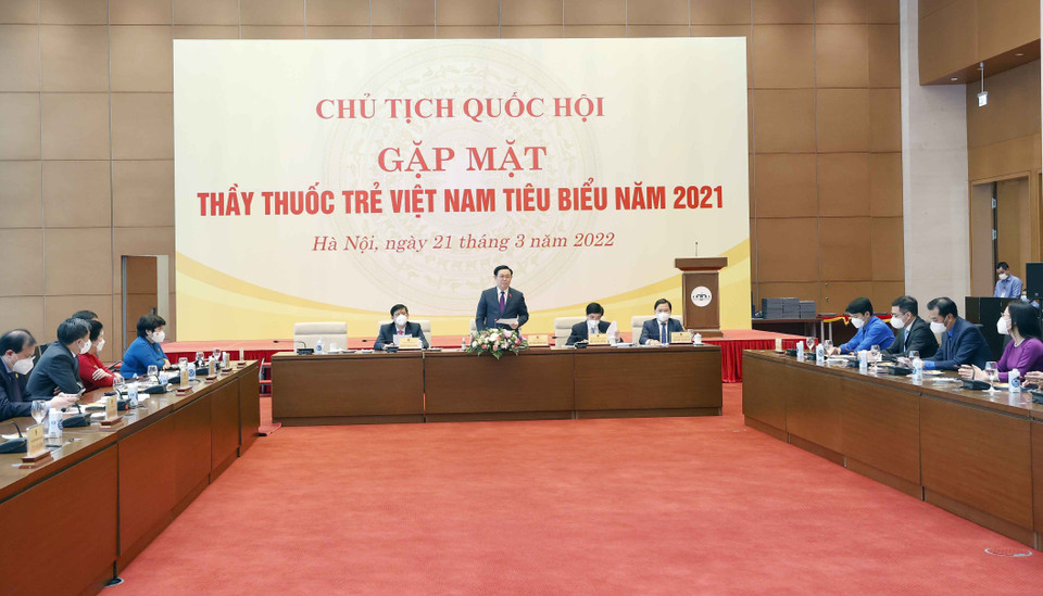 Quang cảnh buổi gặp mặt. (Ảnh: Doãn Tấn/TTXVN)