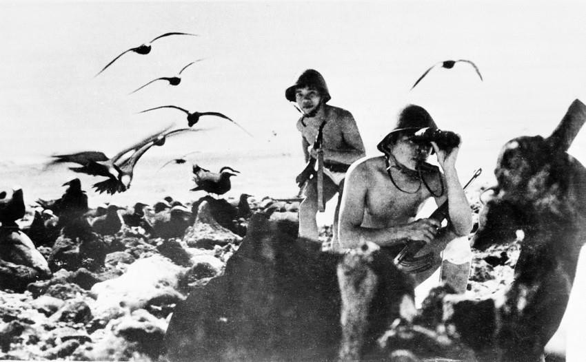 Trước đó, trong tháng 4/1975, quân ta giải phóng các đảo dọc bờ biển Trung Trung Bộ và Nam Trung Bộ; tiến công và giải phóng hầu hết các đảo trong quần đảo Trường Sa do quân ngụy chiếm giữ. Trong ảnh: Lực lượng Đặc công hải quân Đoàn 126 giải phóng đảo Sinh Tồn thuộc quần đảo Trường Sa, ngày 28/4/1975. (Ảnh: TTXVN phát)