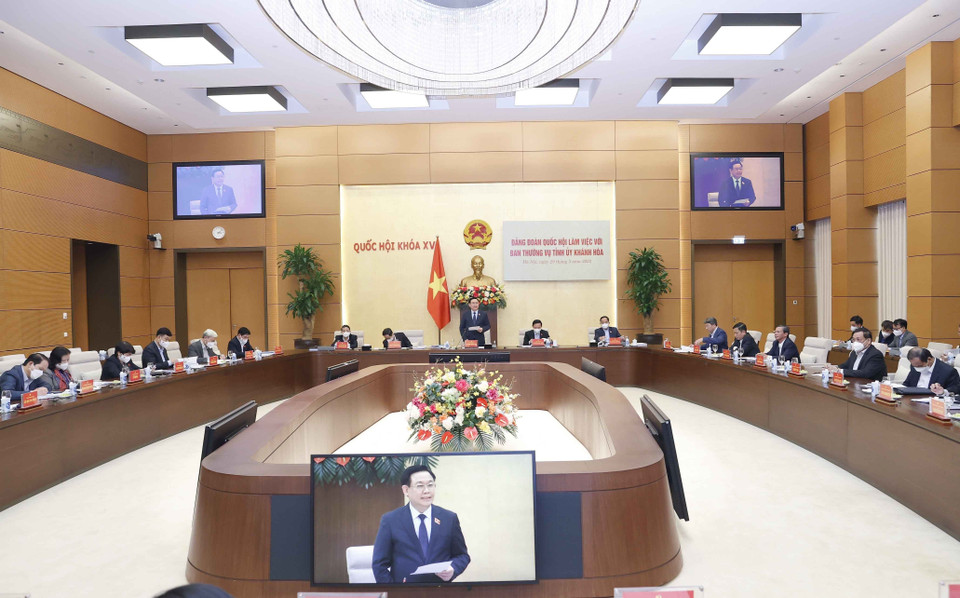 Quang cảnh cuộc làm việc. (Ảnh: Doãn Tấn/TTXVN)