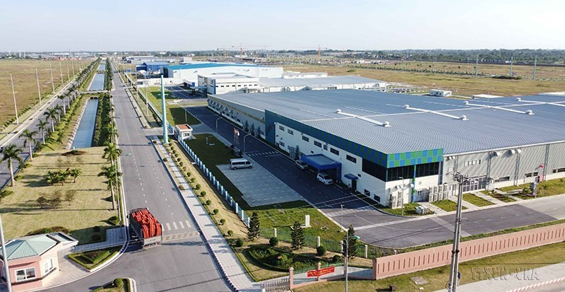 Là một trong số các địa phương phát triển khu công nghiệp nổi trội ở phía Bắc, những năm qua tỉnh Vĩnh Phúc đã quan tâm xây dựng các khu công nghiệp tập trung theo hướng bền vững. Trong ảnh: Một góc khu công nghiệp Thăng Long, tỉnh Vĩnh Phúc. (Ảnh: Hoàng Hùng/TTXVN)