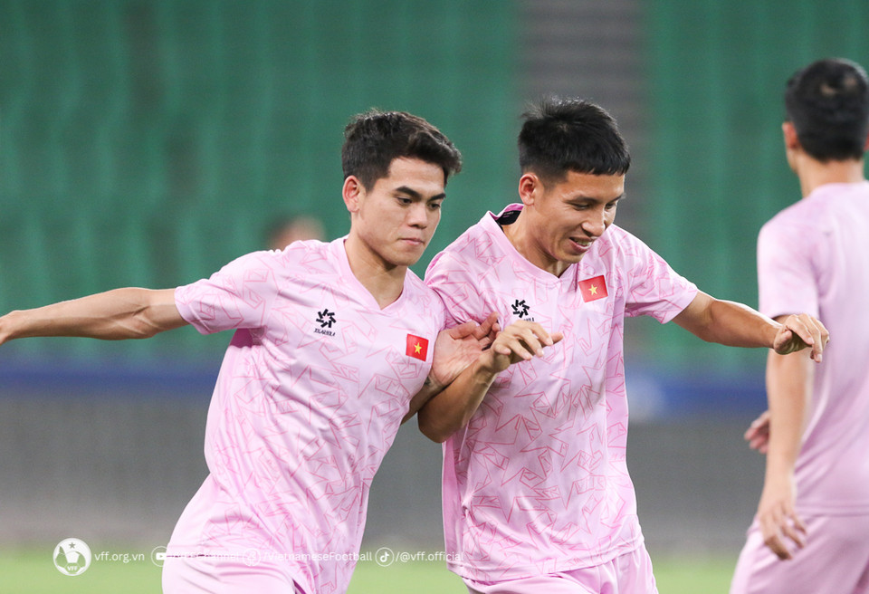 Đây cũng là buổi tập cuối cùng của Tuyển Việt Nam chuẩn bị cho trận đấu với Iraq ở lượt cuối bảng F Vòng loại thứ 2 World Cup 2026 khu vực châu Á. (Nguồn: VFF)
