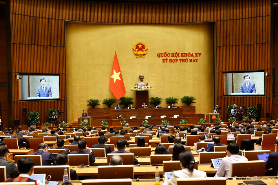 Quang cảnh phiên bế mạc Kỳ họp thứ 7, Quốc hội Khóa XV. (Ảnh: Doãn Tấn/TTXVN)