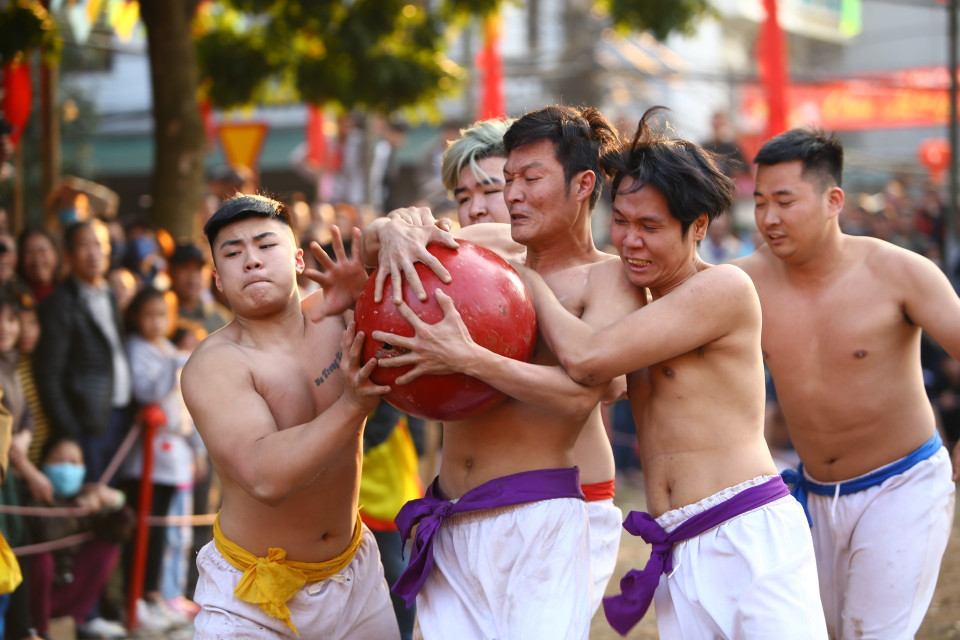 Hội vật cầu Xuân Canh Tý 2020. (Ảnh: Anh Tuấn/TTXVN)