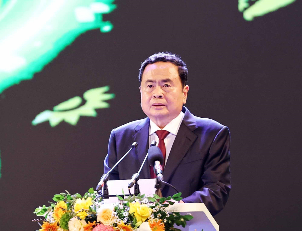 Chủ tịch Quốc hội Trần Thanh Mẫn phát biểu. (Ảnh: Thống Nhất/TTXVN)