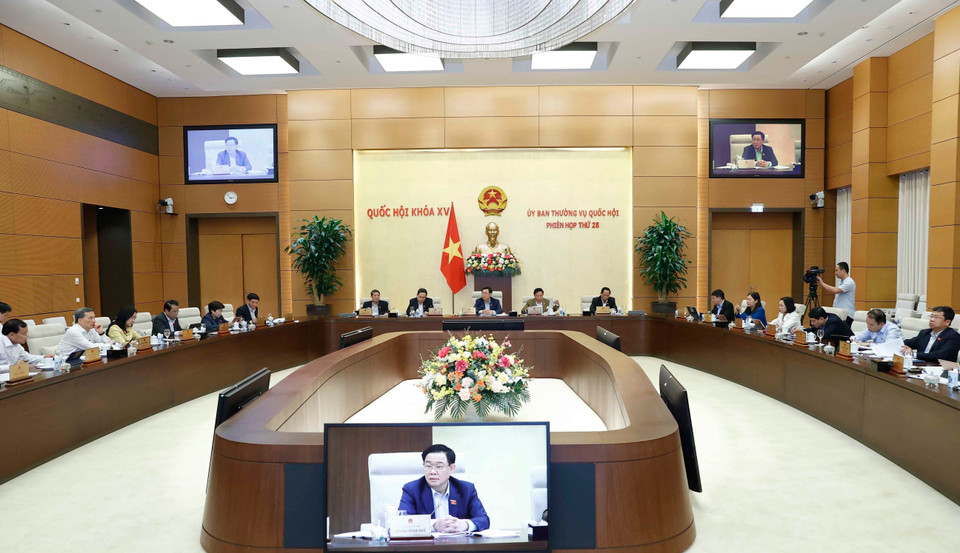 Chủ tịch Quốc hội Vương Đình Huệ phát biểu. (Ảnh: Doãn Tấn/TTXVN)