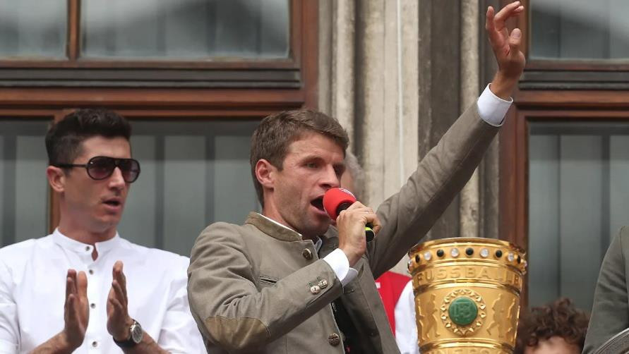 Thomas Mueller, cầu thủ đã đóng góp không nhỏ cho thành công của Hùm xám. (Nguồn: fcb.de