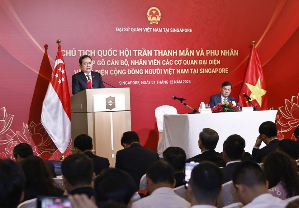 Chủ tịch Quốc hội Trần Thanh Mẫn phát biểu. (Ảnh: Doãn Tấn/TTXVN)