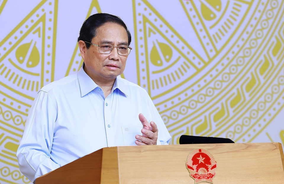 Thủ tướng Phạm Minh Chính chủ trì Phiên họp lần thứ 9 của Hội đồng Thi đua-Khen thưởng Trung ương. (Ảnh: Dương Giang/TTXVN)