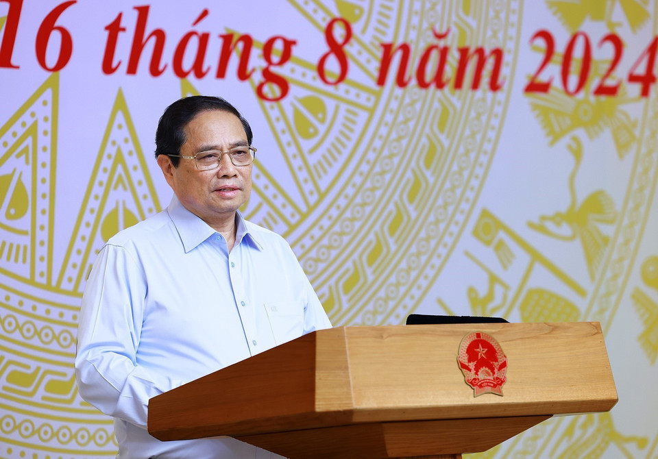 Thủ tướng Phạm Minh Chính chủ trì Phiên họp lần thứ 9 của Hội đồng Thi đua-Khen thưởng Trung ương. (Ảnh: Dương Giang/TTXVN)